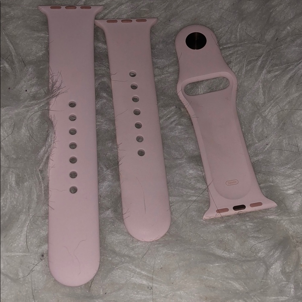 Apple sport watch band in Pink Sand 38mm
